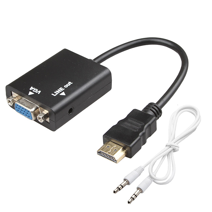 HDMI-M-To-VGA-F+DC