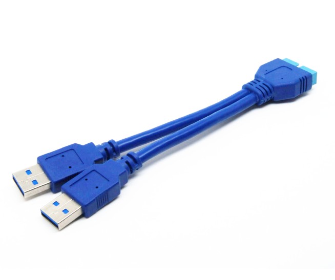 IDC 20P MALE-USB 3.0 AM+USB 3.0 AM CABLE