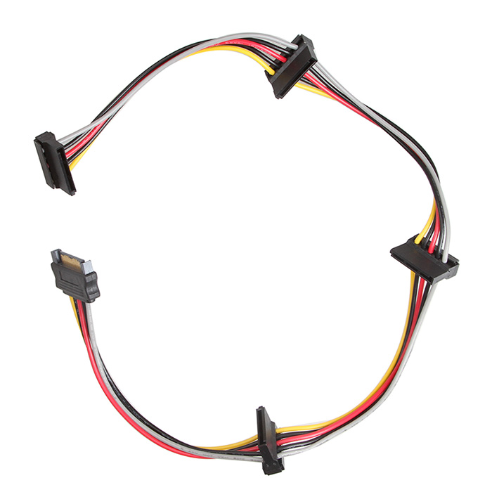 SATA 15 Pin Male to 4xSATA 15 Pin Female Power Splitter Cable